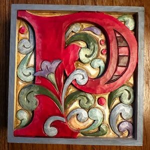 JIM SHORE Heartwood Creek Monogram Family Letter "P"
